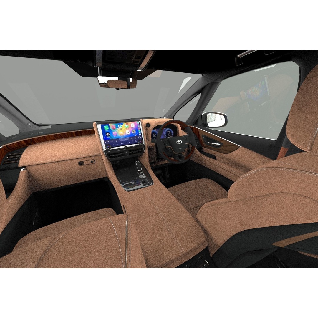 Toyota Alphard Vellfire 2023 3D Model – High Poly Interior, FBX, OBJ, Blender - View 42