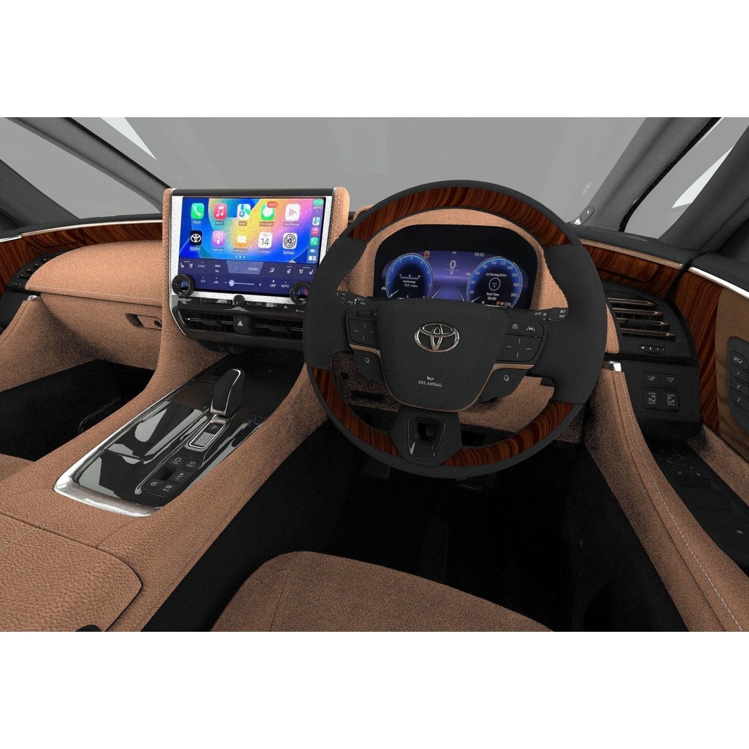Toyota Alphard Vellfire 2023 3D Model – High Poly Interior, FBX, OBJ, Blender - View 43