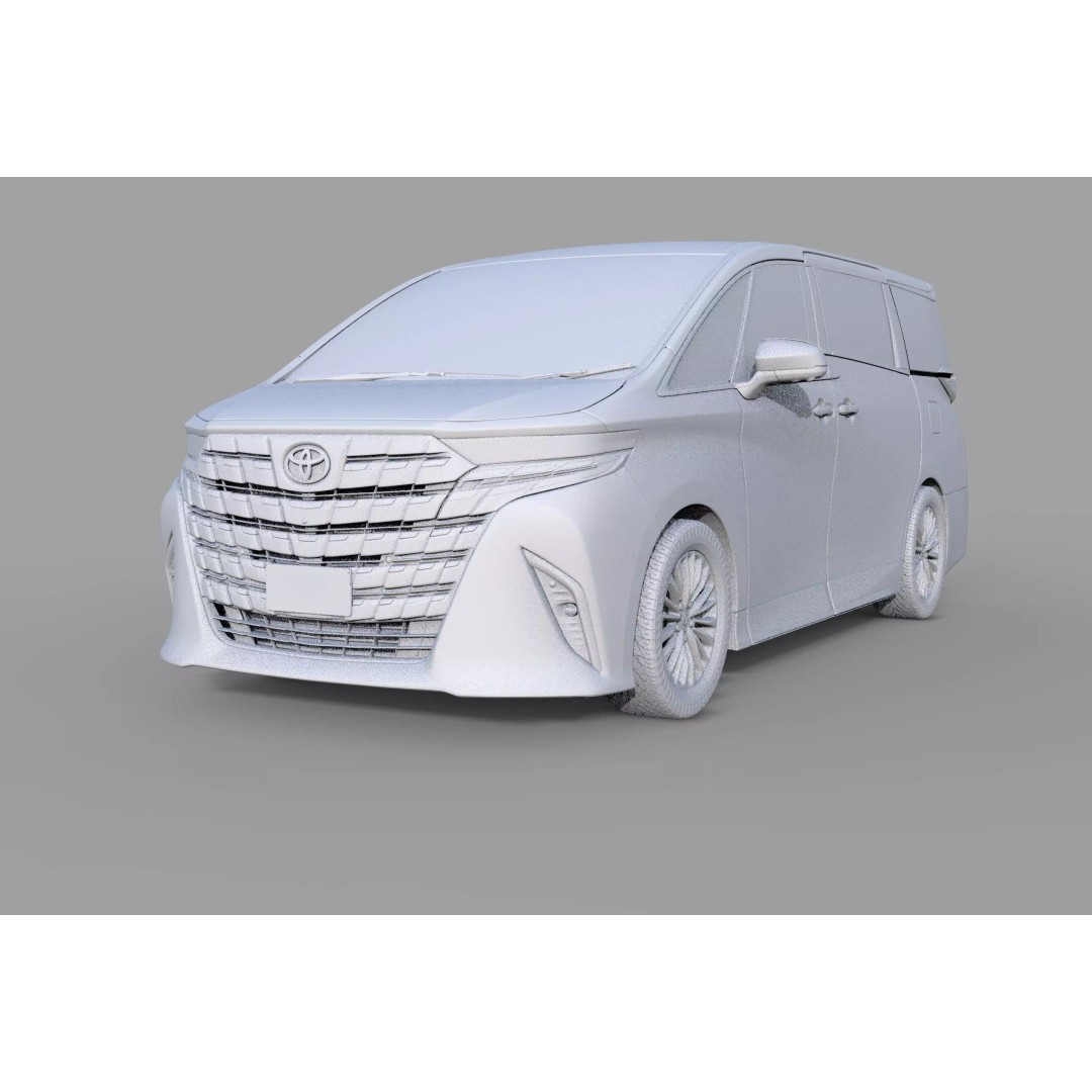 Toyota Alphard Vellfire 2023 3D Model – High Poly Interior, FBX, OBJ, Blender - View 44