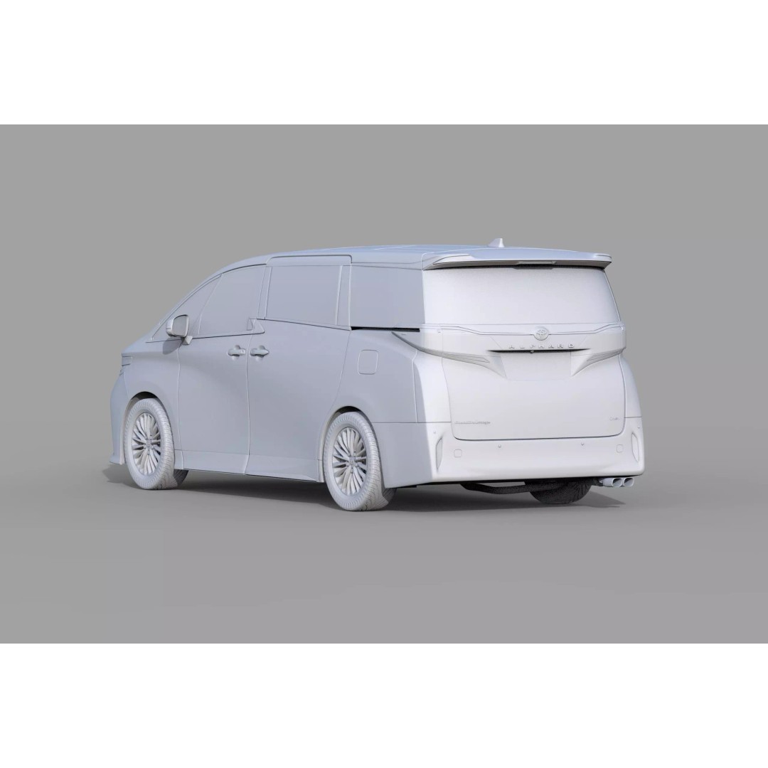 Toyota Alphard Vellfire 2023 3D Model – High Poly Interior, FBX, OBJ, Blender - View 46