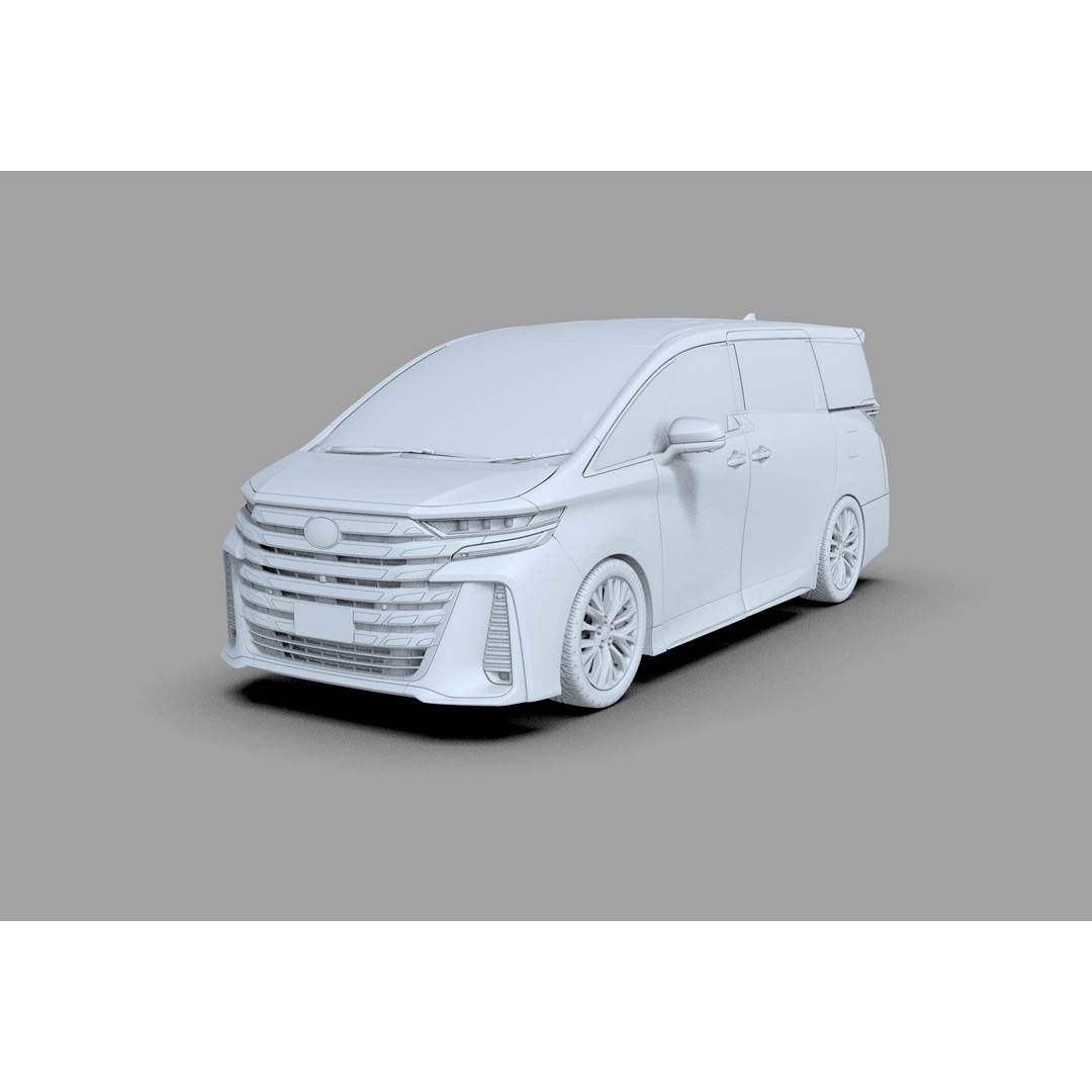 Toyota Alphard Vellfire 2023 3D Model – High Poly Interior, FBX, OBJ, Blender - View 57