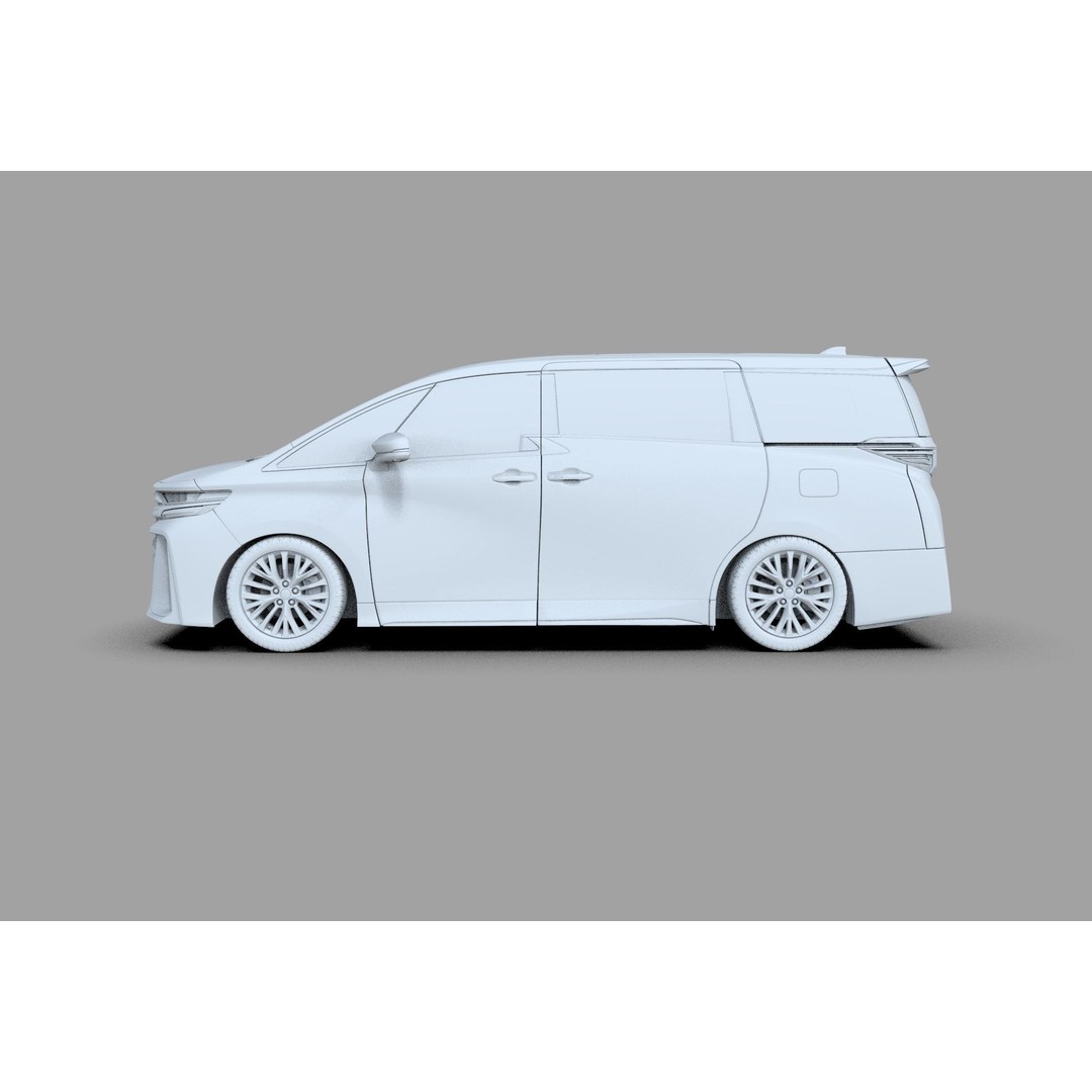 Toyota Alphard Vellfire 2023 3D Model – High Poly Interior, FBX, OBJ, Blender - View 58