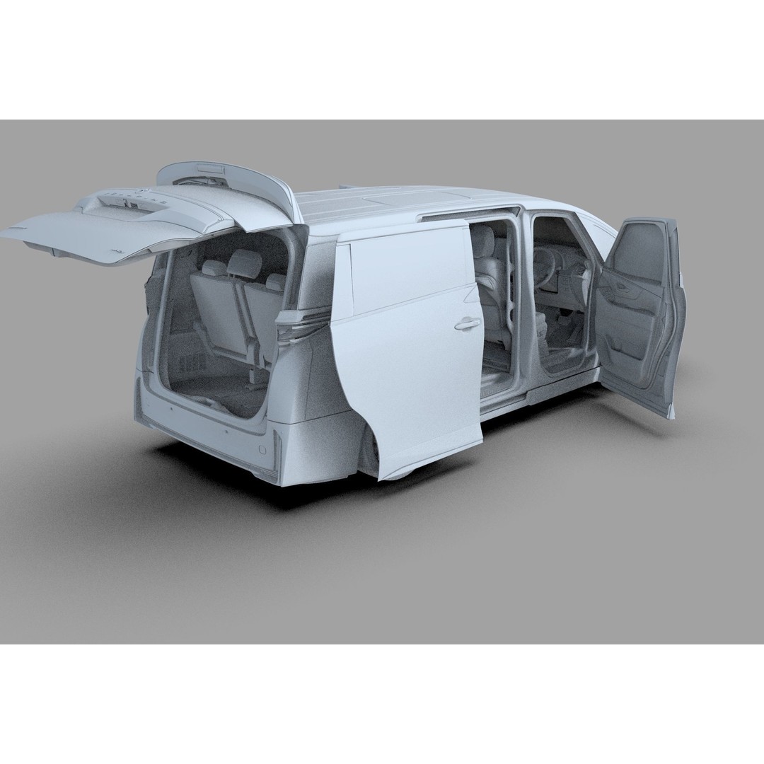 Toyota Alphard Vellfire 2023 3D Model – High Poly Interior, FBX, OBJ, Blender - View 60