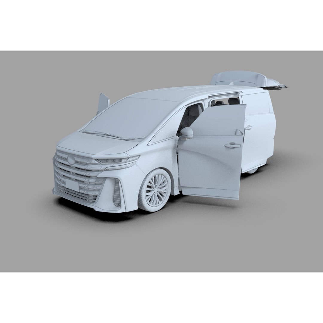Toyota Alphard Vellfire 2023 3D Model – High Poly Interior, FBX, OBJ, Blender - View 61