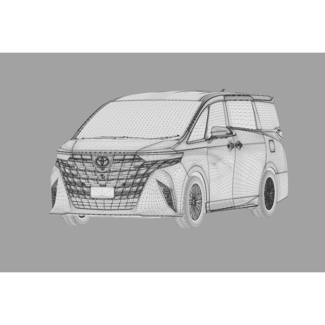 Toyota Alphard Vellfire 2023 3D Model – High Poly Interior, FBX, OBJ, Blender - View 62