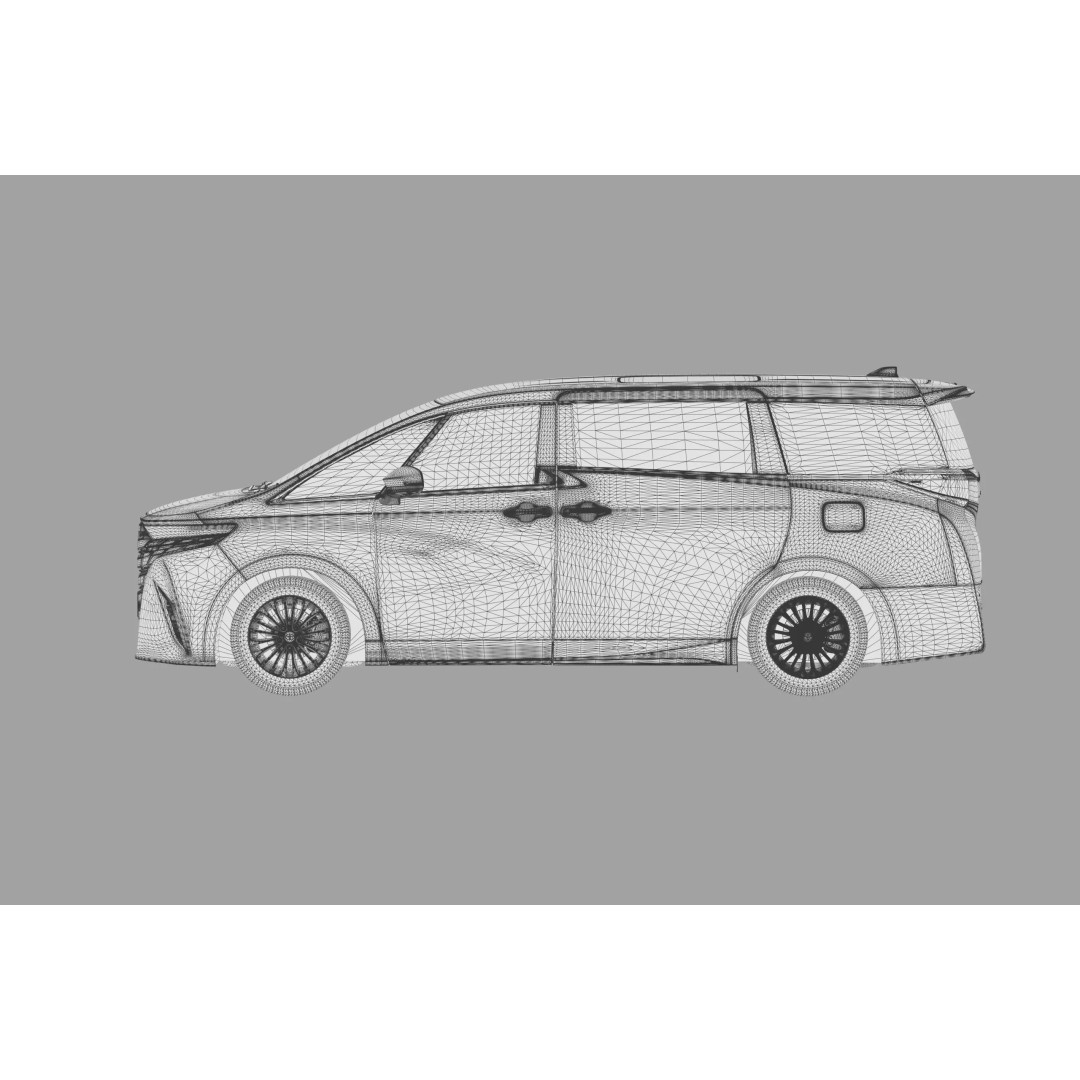 Toyota Alphard Vellfire 2023 3D Model – High Poly Interior, FBX, OBJ, Blender - View 63