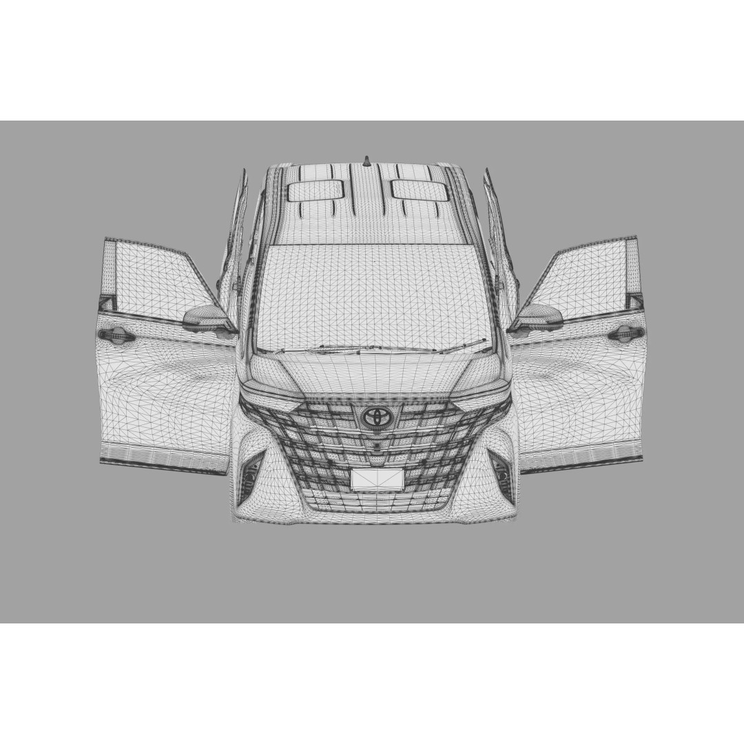 Toyota Alphard Vellfire 2023 3D Model – High Poly Interior, FBX, OBJ, Blender - View 65