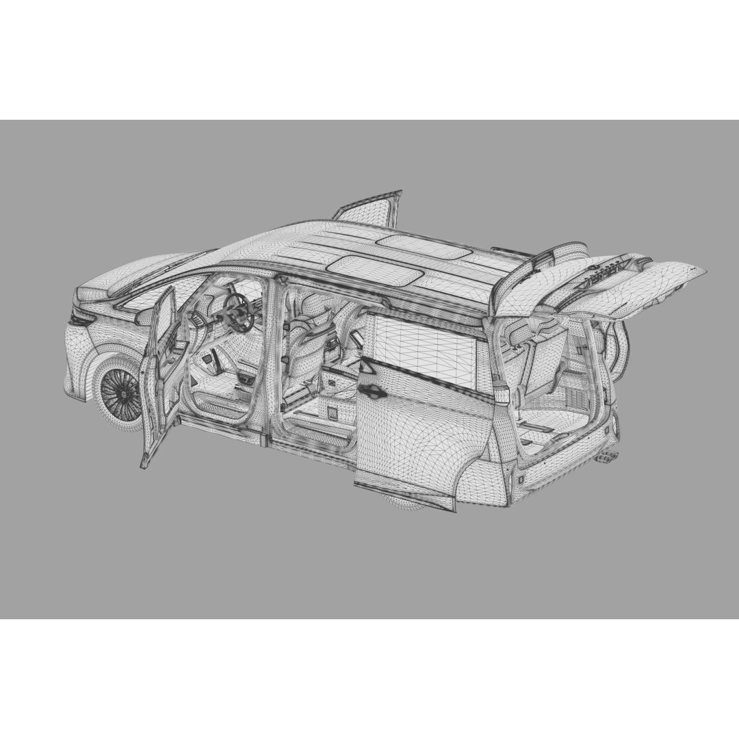 Toyota Alphard Vellfire 2023 3D Model – High Poly Interior, FBX, OBJ, Blender - View 66