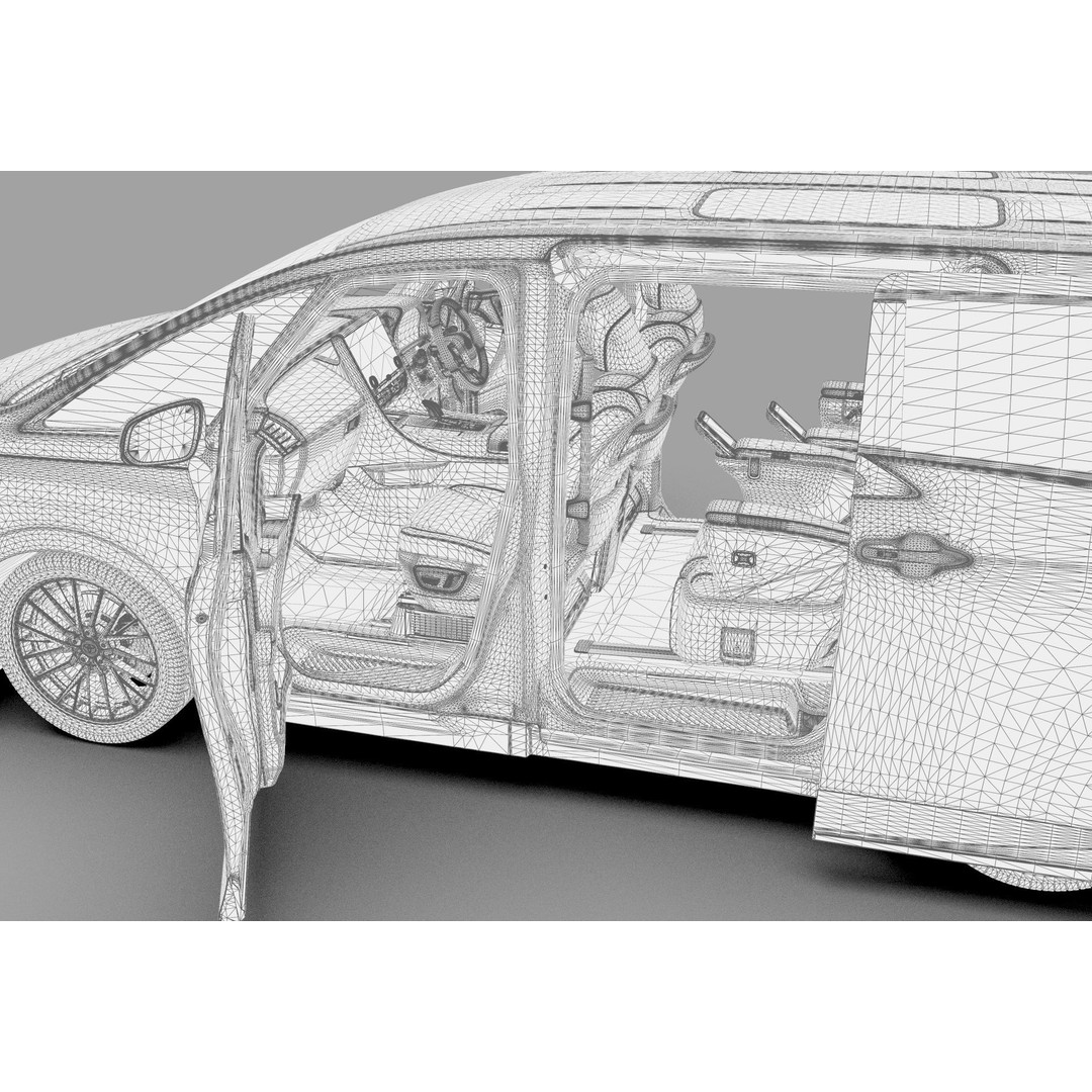 Toyota Alphard Vellfire 2023 3D Model – High Poly Interior, FBX, OBJ, Blender - View 70