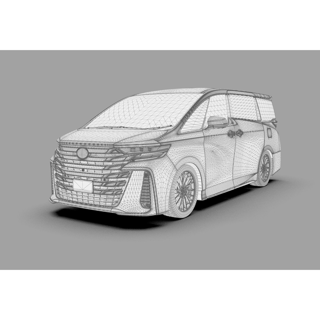 Toyota Alphard Vellfire 2023 3D Model – High Poly Interior, FBX, OBJ, Blender - View 72