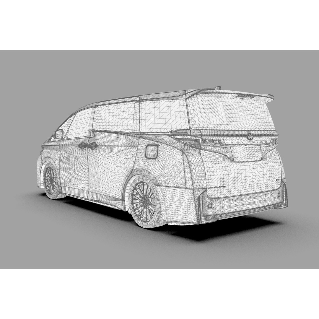 Toyota Alphard Vellfire 2023 3D Model – High Poly Interior, FBX, OBJ, Blender - View 73