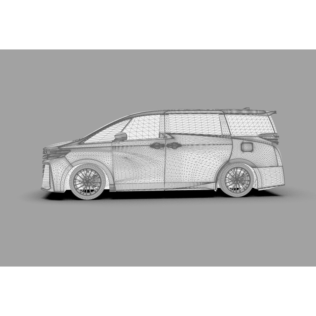 Toyota Alphard Vellfire 2023 3D Model – High Poly Interior, FBX, OBJ, Blender - View 74