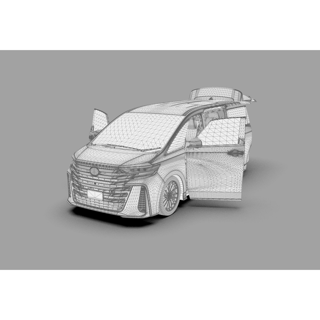 Toyota Alphard Vellfire 2023 3D Model – High Poly Interior, FBX, OBJ, Blender - View 75
