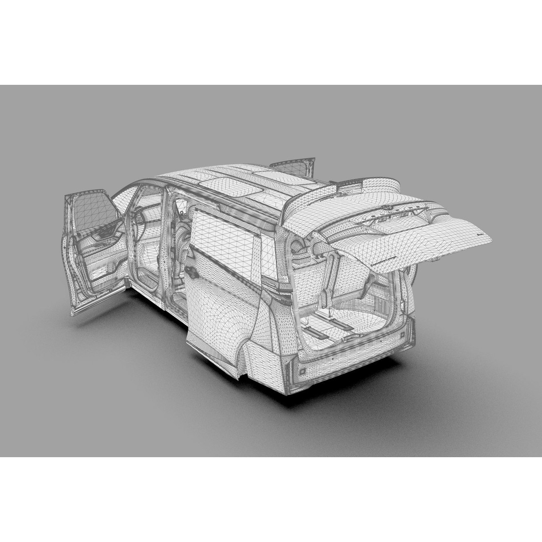 Toyota Alphard Vellfire 2023 3D Model – High Poly Interior, FBX, OBJ, Blender - View 76