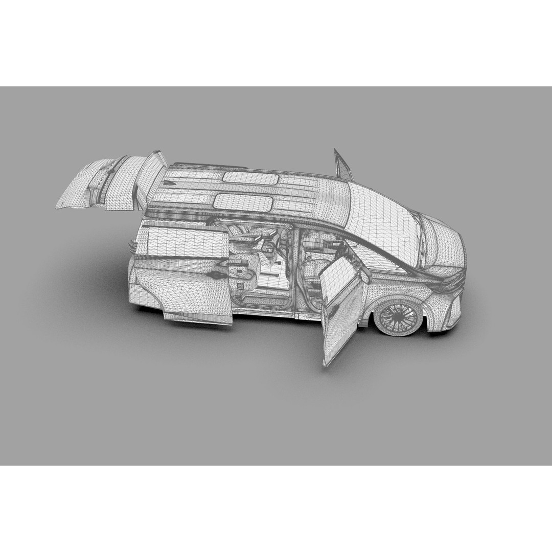 Toyota Alphard Vellfire 2023 3D Model – High Poly Interior, FBX, OBJ, Blender - View 77