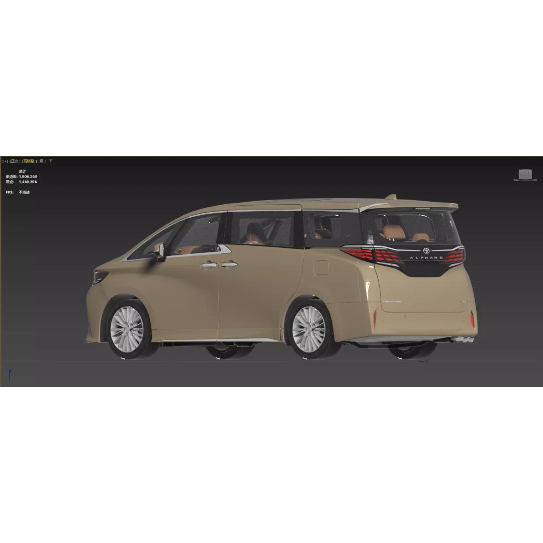 Toyota Alphard Vellfire 2023 3D Model – High Poly Interior, FBX, OBJ, Blender - View 79