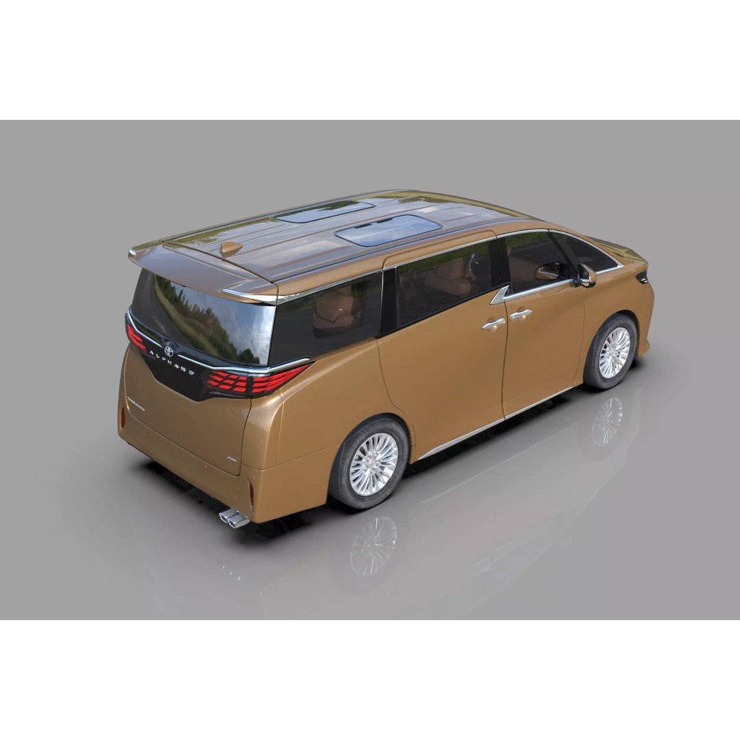 Toyota Alphard Vellfire 2023 3D Model – High Poly Interior, FBX, OBJ, Blender - View 8