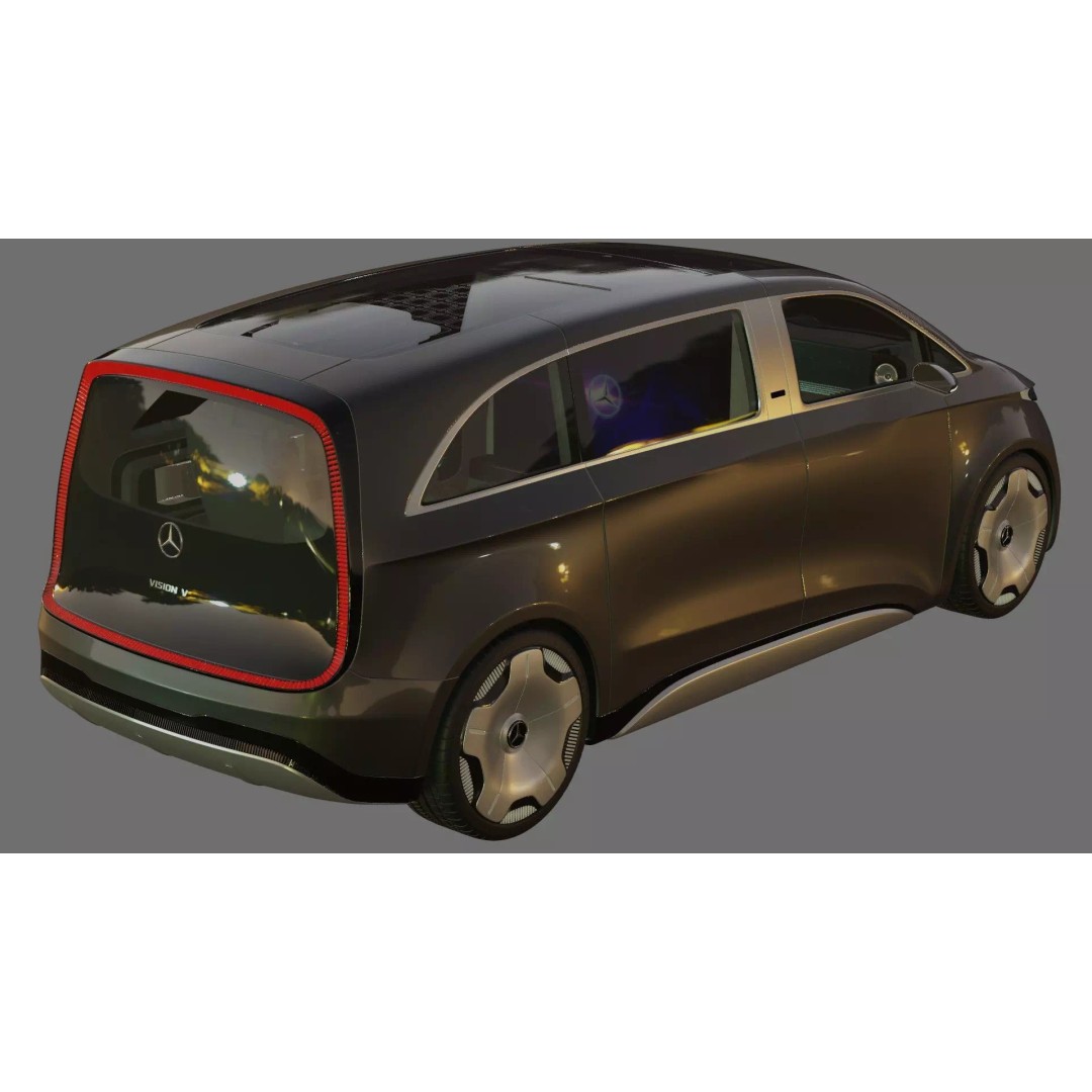 Mercedes-Benz Vision V Concept 2025 3D Model – Detailed High Poly Car Asset - View 22