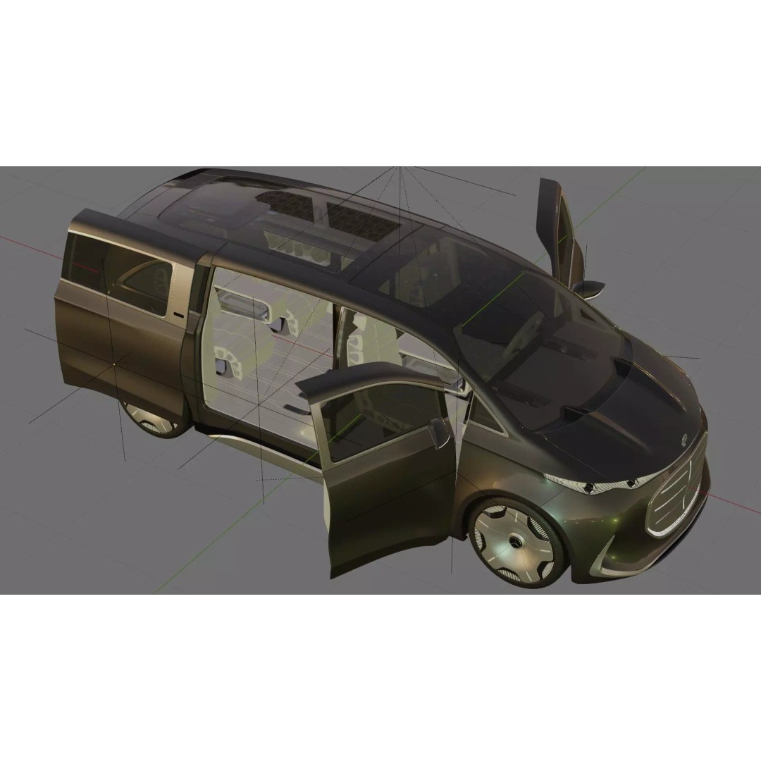 Mercedes-Benz Vision V Concept 2025 3D Model – Detailed High Poly Car Asset - View 31