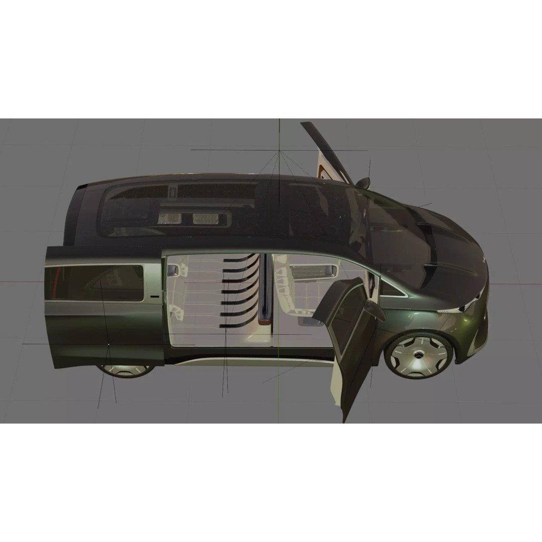 Mercedes-Benz Vision V Concept 2025 3D Model – Detailed High Poly Car Asset - View 32