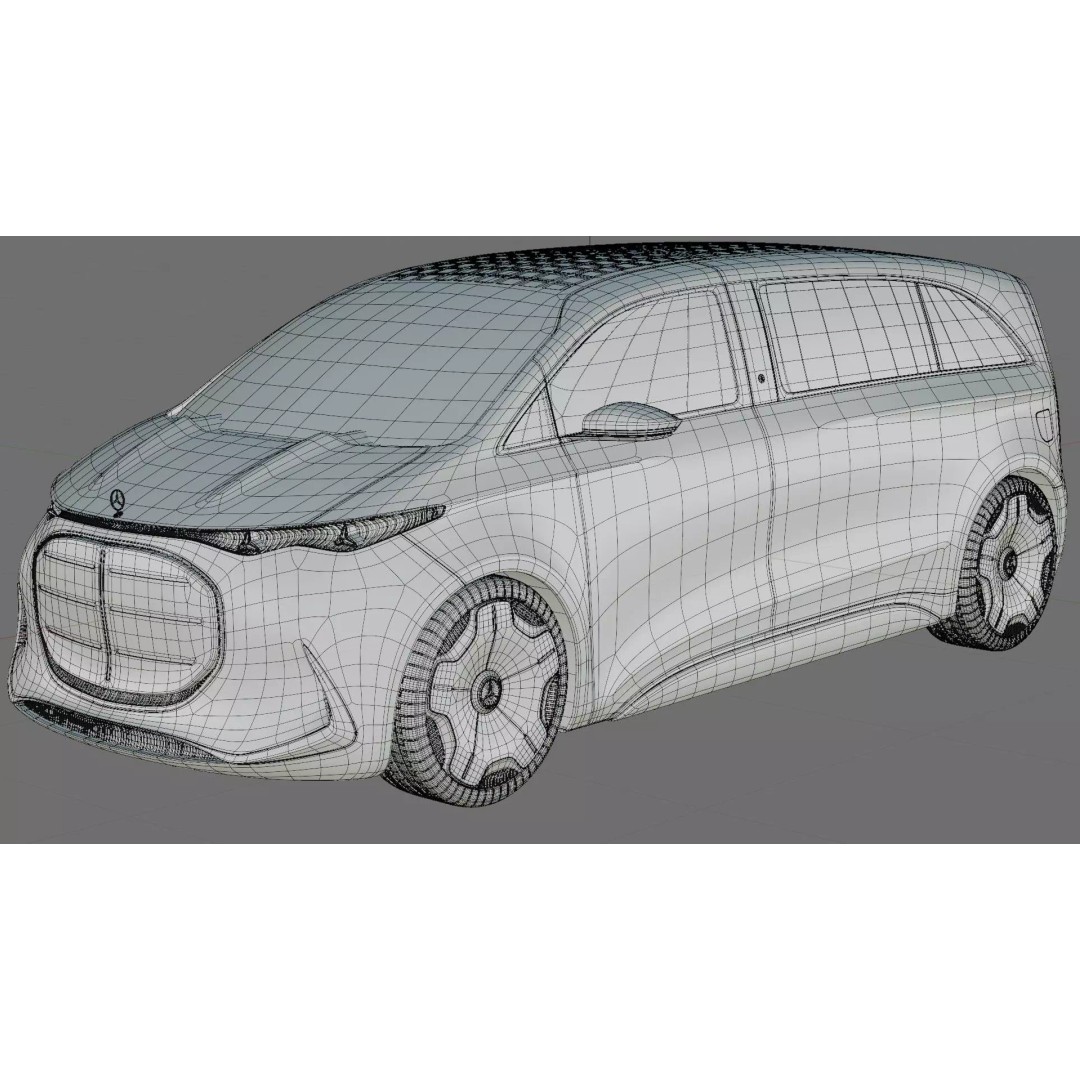 Mercedes-Benz Vision V Concept 2025 3D Model – Detailed High Poly Car Asset - View 33