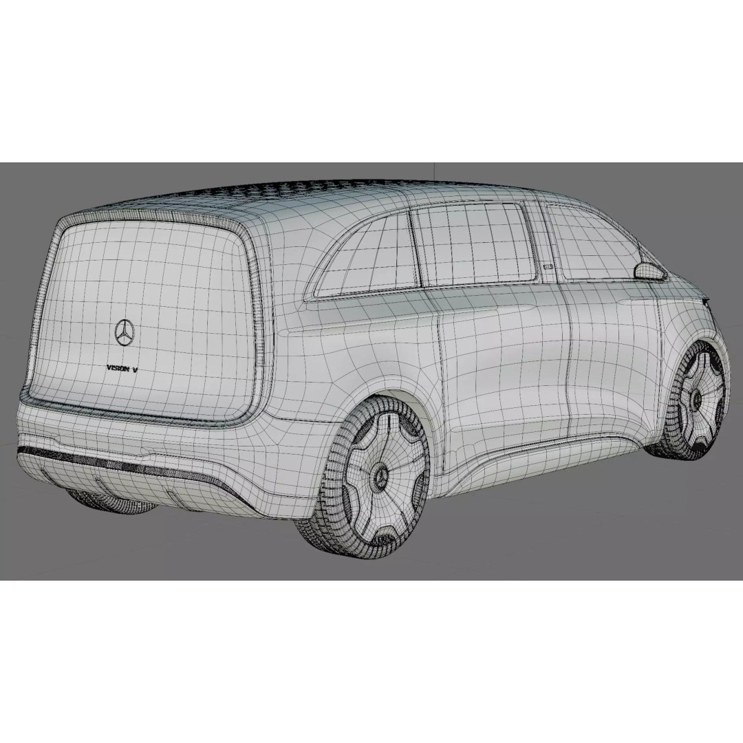Mercedes-Benz Vision V Concept 2025 3D Model – Detailed High Poly Car Asset - View 34