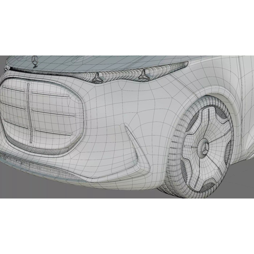 Mercedes-Benz Vision V Concept 2025 3D Model – Detailed High Poly Car Asset - View 35