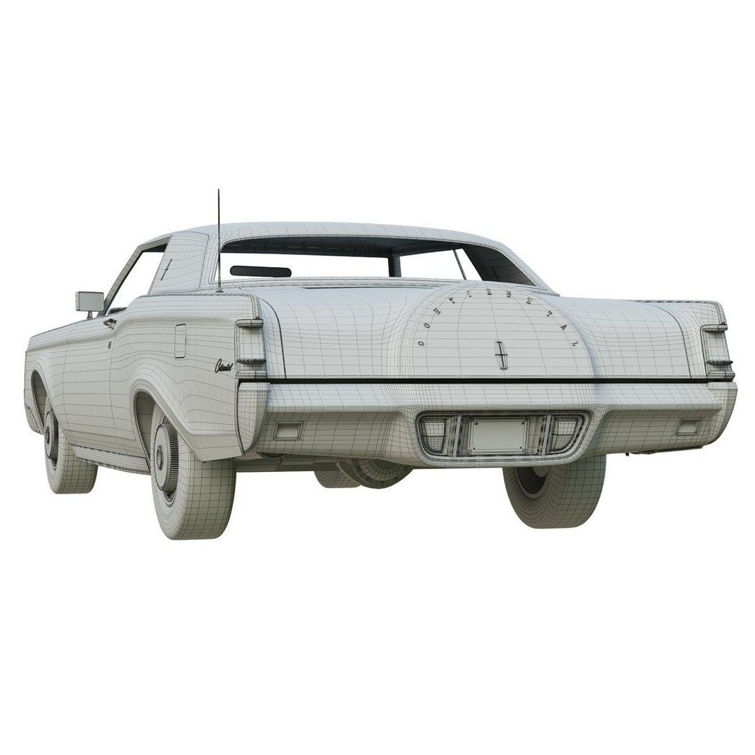 1971 Lincoln Continental Mark III 3D Model – High Poly PBR Asset, FBX, OBJ - View 11