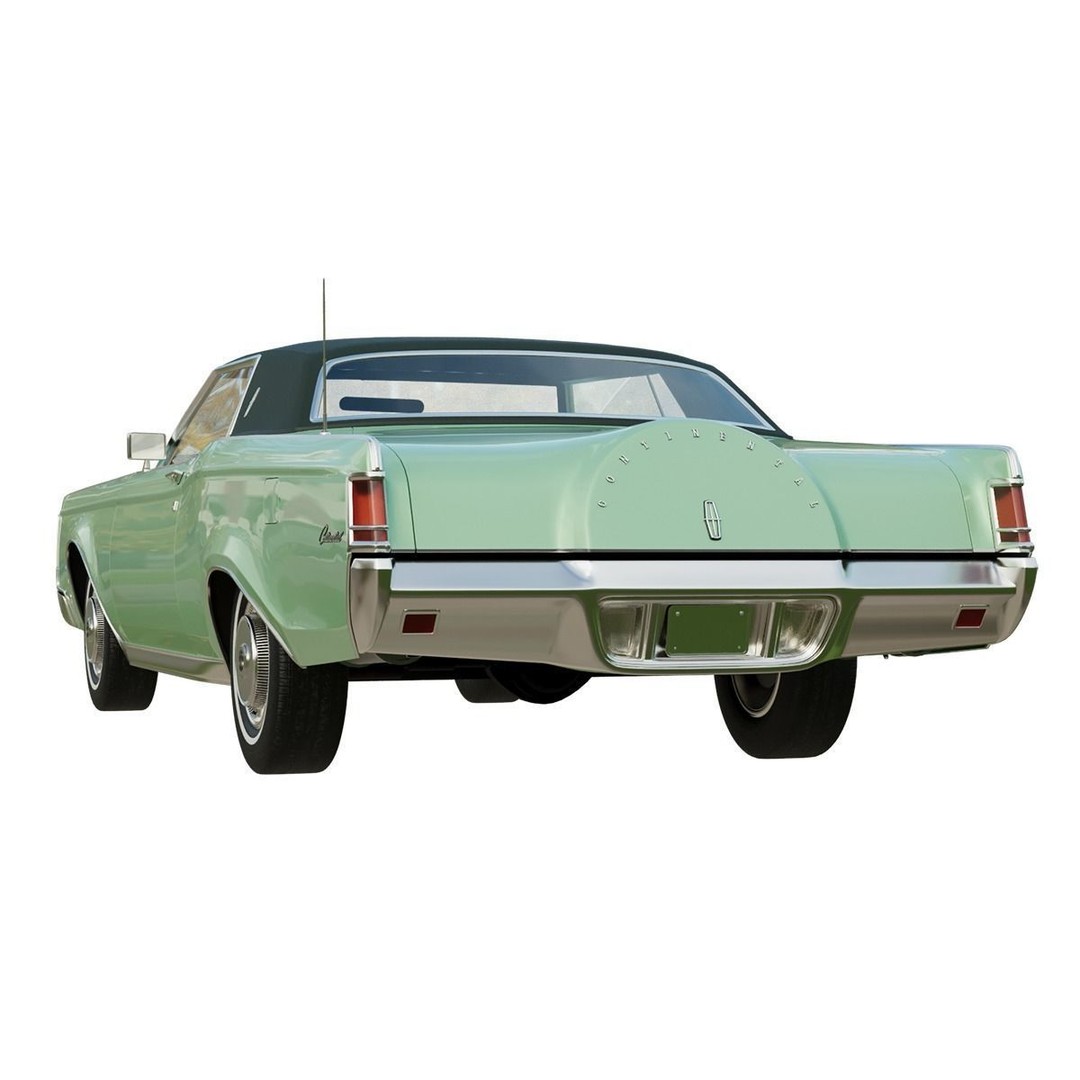 1971 Lincoln Continental Mark III 3D Model – High Poly PBR Asset, FBX, OBJ - View 3