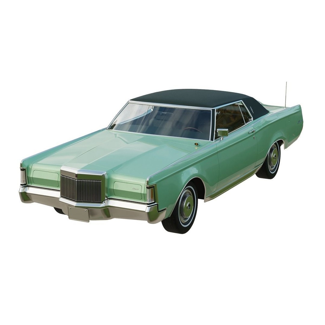 1971 Lincoln Continental Mark III 3D Model – High Poly PBR Asset, FBX, OBJ - View 5