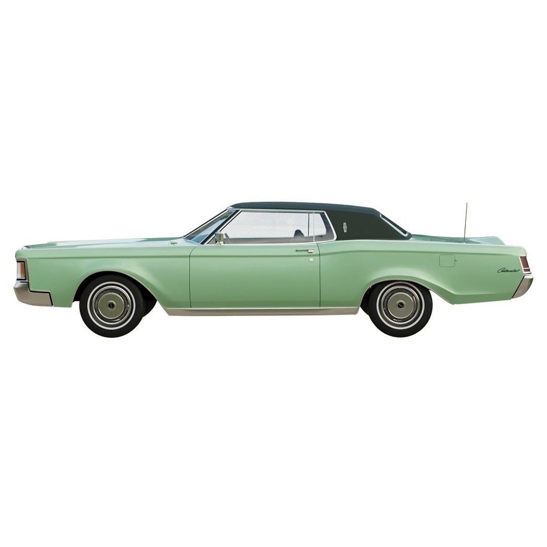 1971 Lincoln Continental Mark III 3D Model – High Poly PBR Asset, FBX, OBJ - View 6