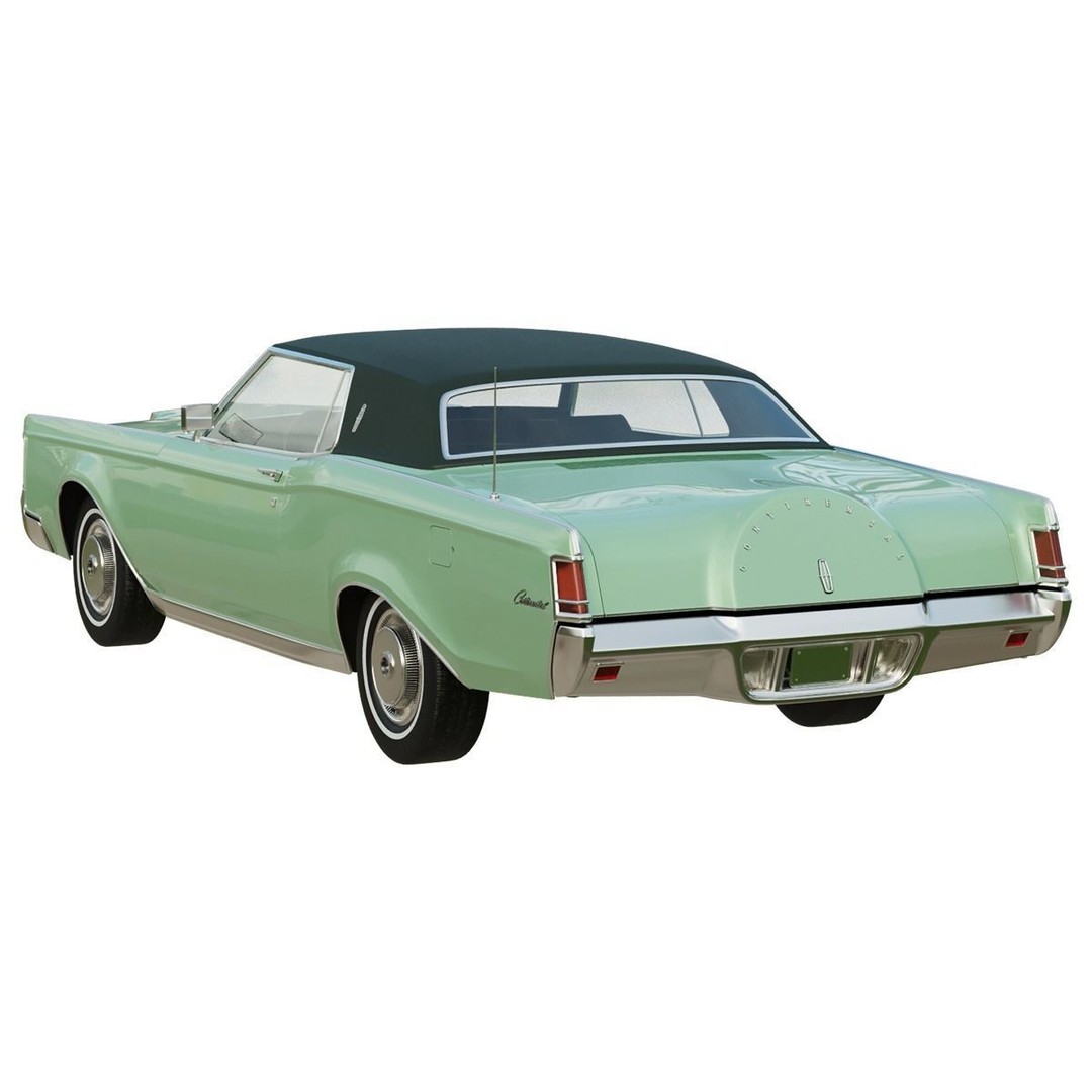 1971 Lincoln Continental Mark III 3D Model – High Poly PBR Asset, FBX, OBJ - View 7