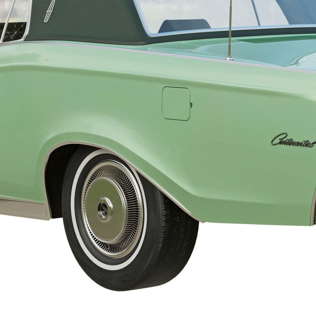 1971 Lincoln Continental Mark III 3D Model – High Poly PBR Asset, FBX, OBJ - View 9