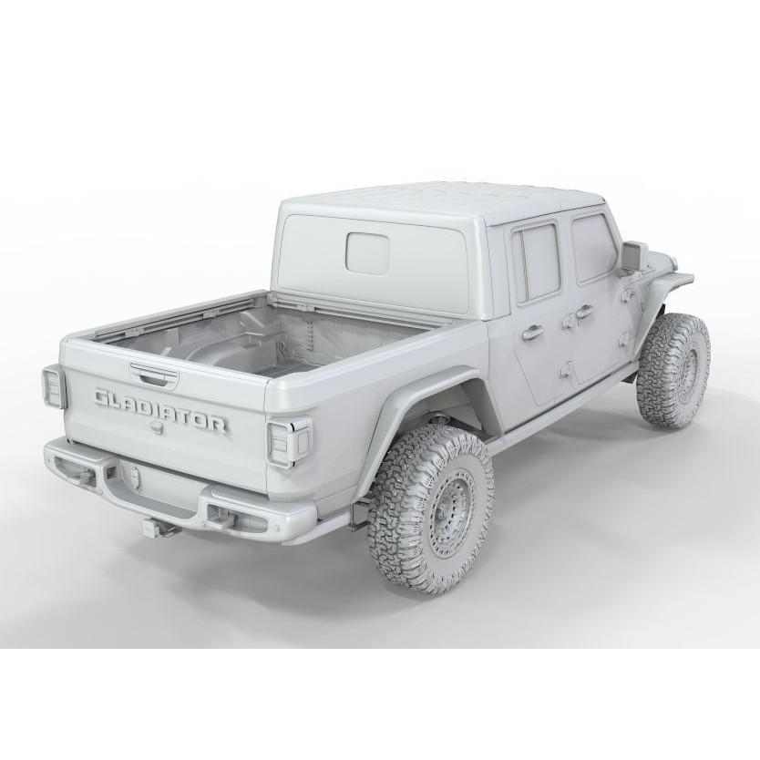 Jeep Gladiator 2020 TX American Custom 3D Model – High Poly Game Asset, FBX, OBJ, Blender