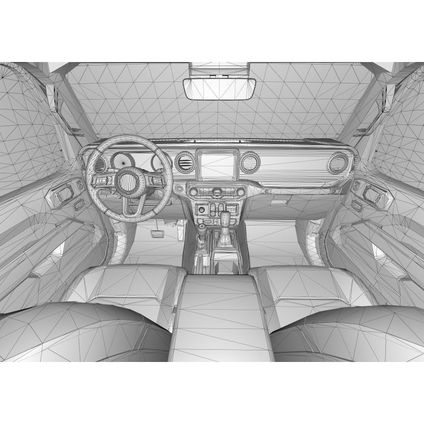 Jeep Gladiator 2020 TX American Custom 3D Model – High Poly Game Asset, FBX, OBJ, Blender - View 10