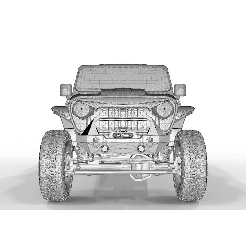 Jeep Gladiator 2020 TX American Custom 3D Model – High Poly Game Asset, FBX, OBJ, Blender - View 13