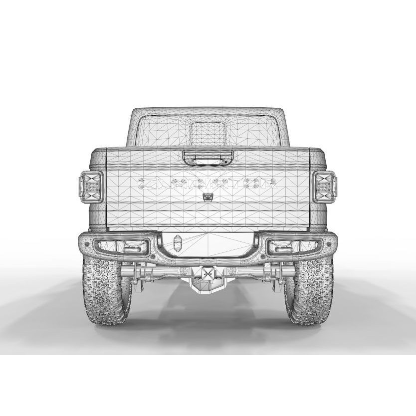 Jeep Gladiator 2020 TX American Custom 3D Model – High Poly Game Asset, FBX, OBJ, Blender - View 14