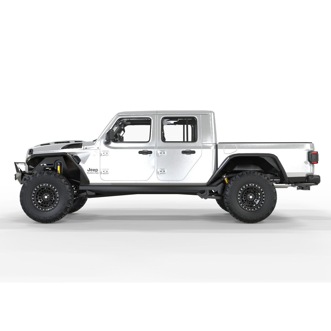 Jeep Gladiator 2020 TX American Custom 3D Model – High Poly Game Asset, FBX, OBJ, Blender - View 3