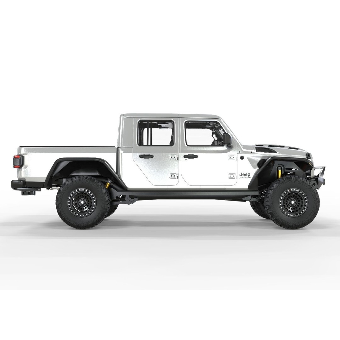 Jeep Gladiator 2020 TX American Custom 3D Model – High Poly Game Asset, FBX, OBJ, Blender - View 4