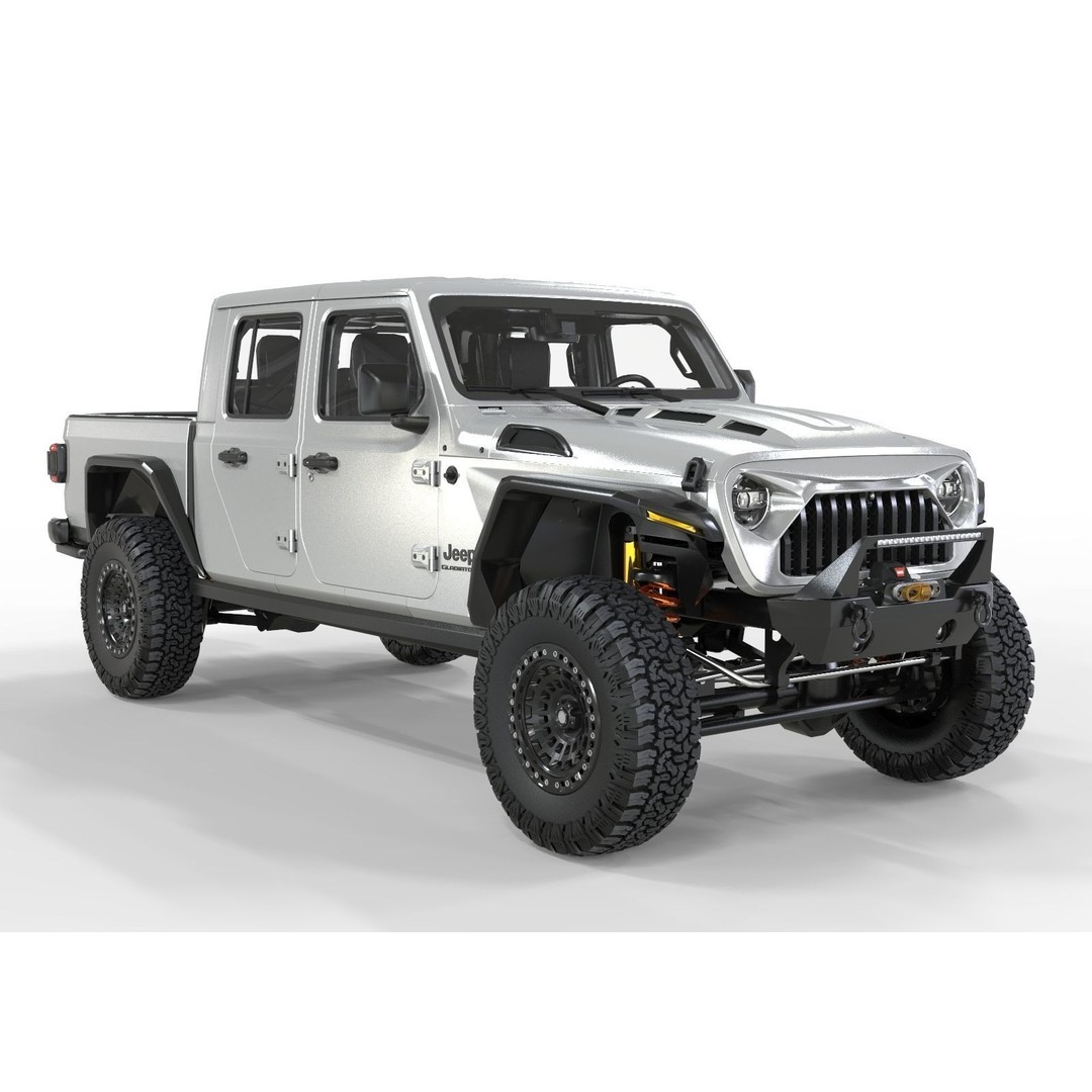 Jeep Gladiator 2020 TX American Custom 3D Model – High Poly Game Asset, FBX, OBJ, Blender - View 8