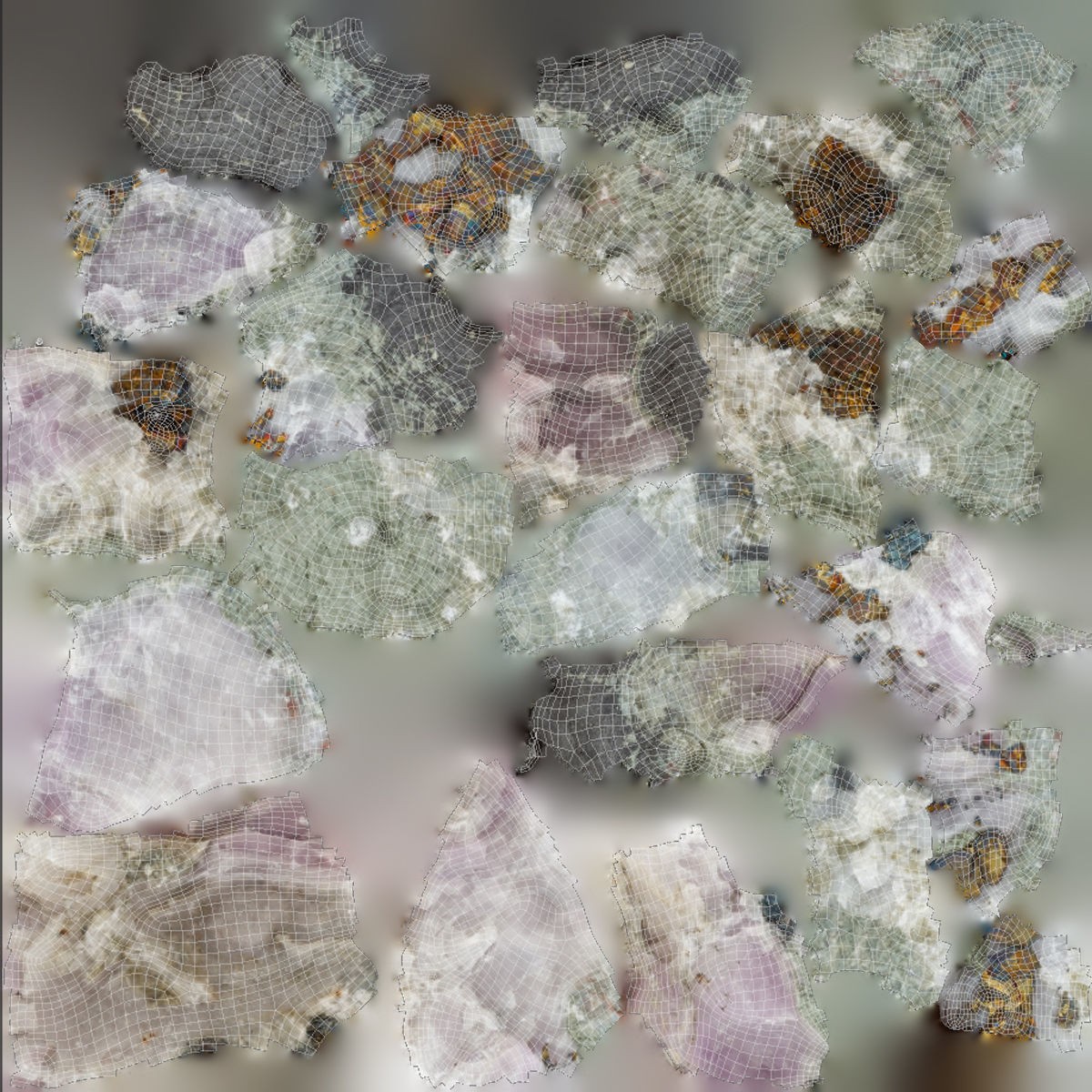 Amethyst with Chalcopyrite - Low-Poly Game-Ready 3D Model