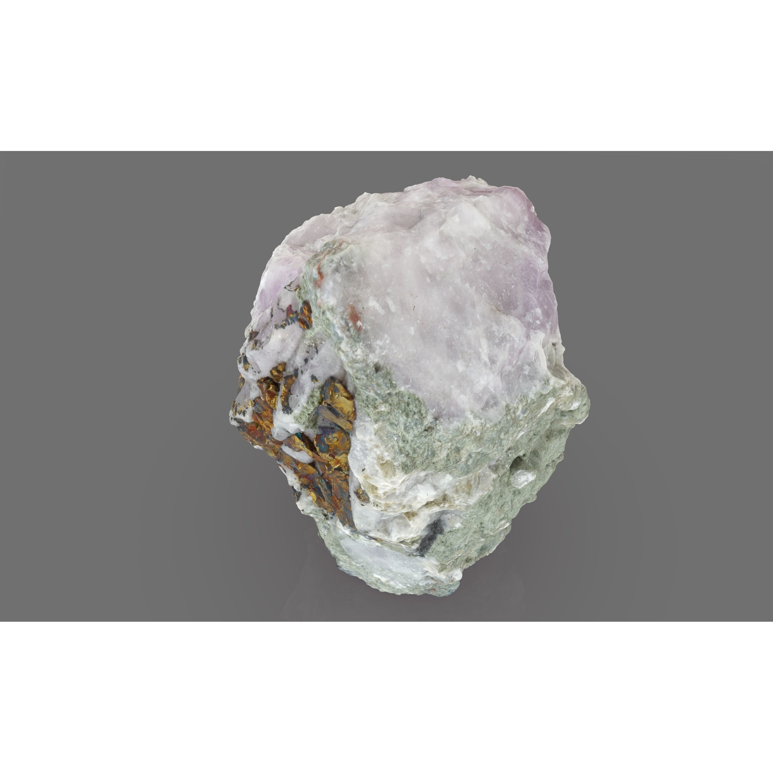 Amethyst with Chalcopyrite - Low-Poly Game-Ready 3D Model - View 4