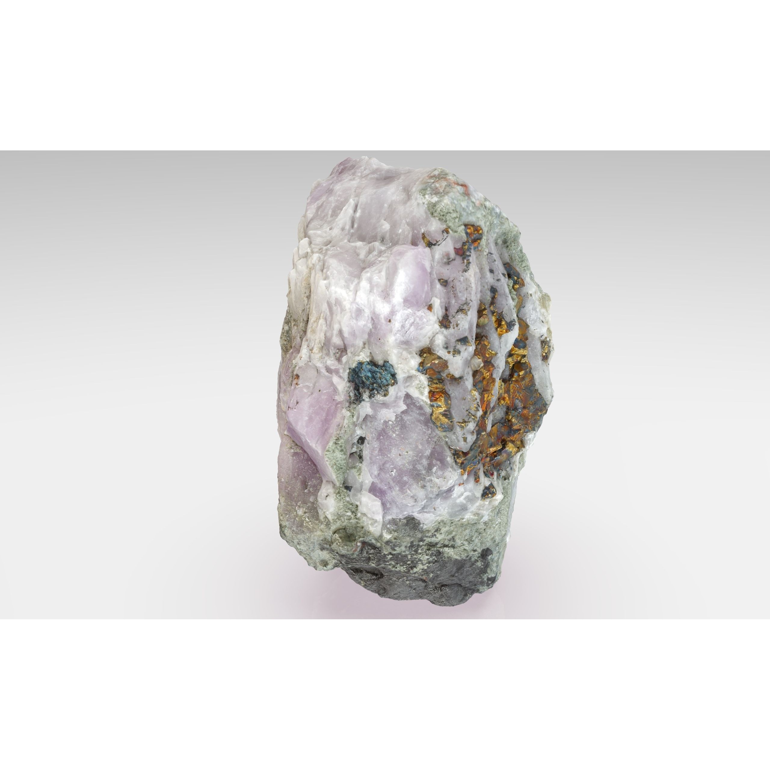 Amethyst with Chalcopyrite - Low-Poly Game-Ready 3D Model - View 6