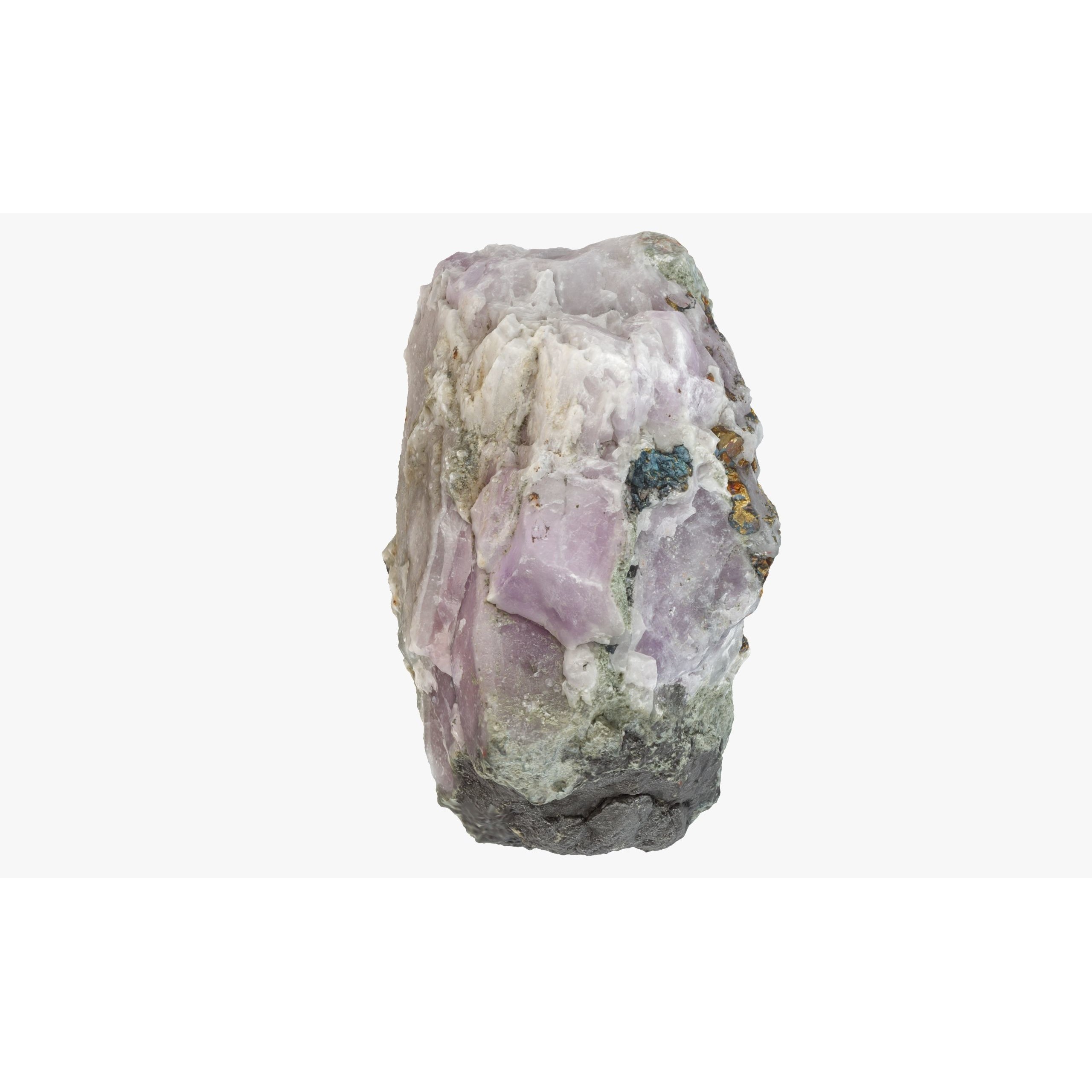 Amethyst with Chalcopyrite - Low-Poly Game-Ready 3D Model - View 7