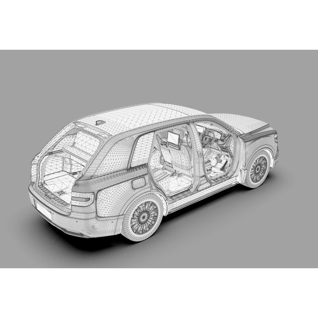 Toyota Century SUV 2024 3D Model – High Poly Interior, FBX, OBJ, Blender