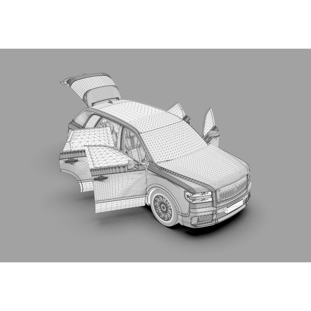 Toyota Century SUV 2024 3D Model – High Poly Interior, FBX, OBJ, Blender - View 49