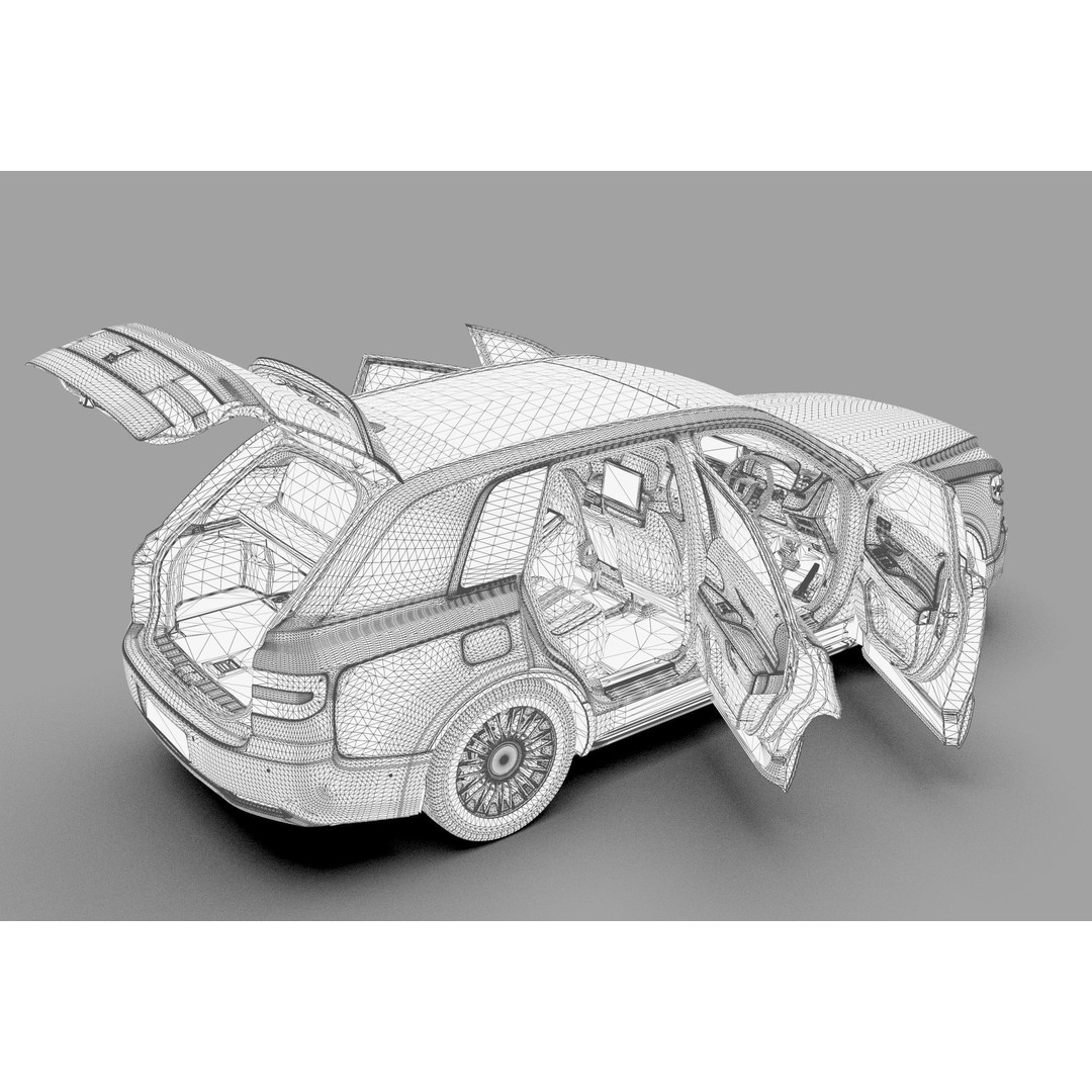 Toyota Century SUV 2024 3D Model – High Poly Interior, FBX, OBJ, Blender - View 50