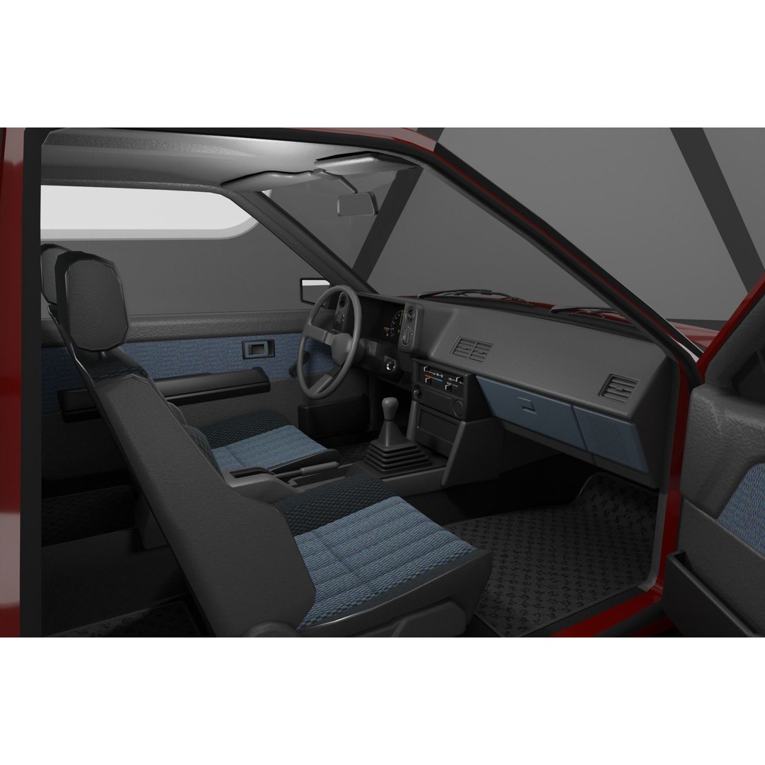 1980s Classic Car 3D Model – Low Poly Game-Ready Vehicle, FBX - View 4