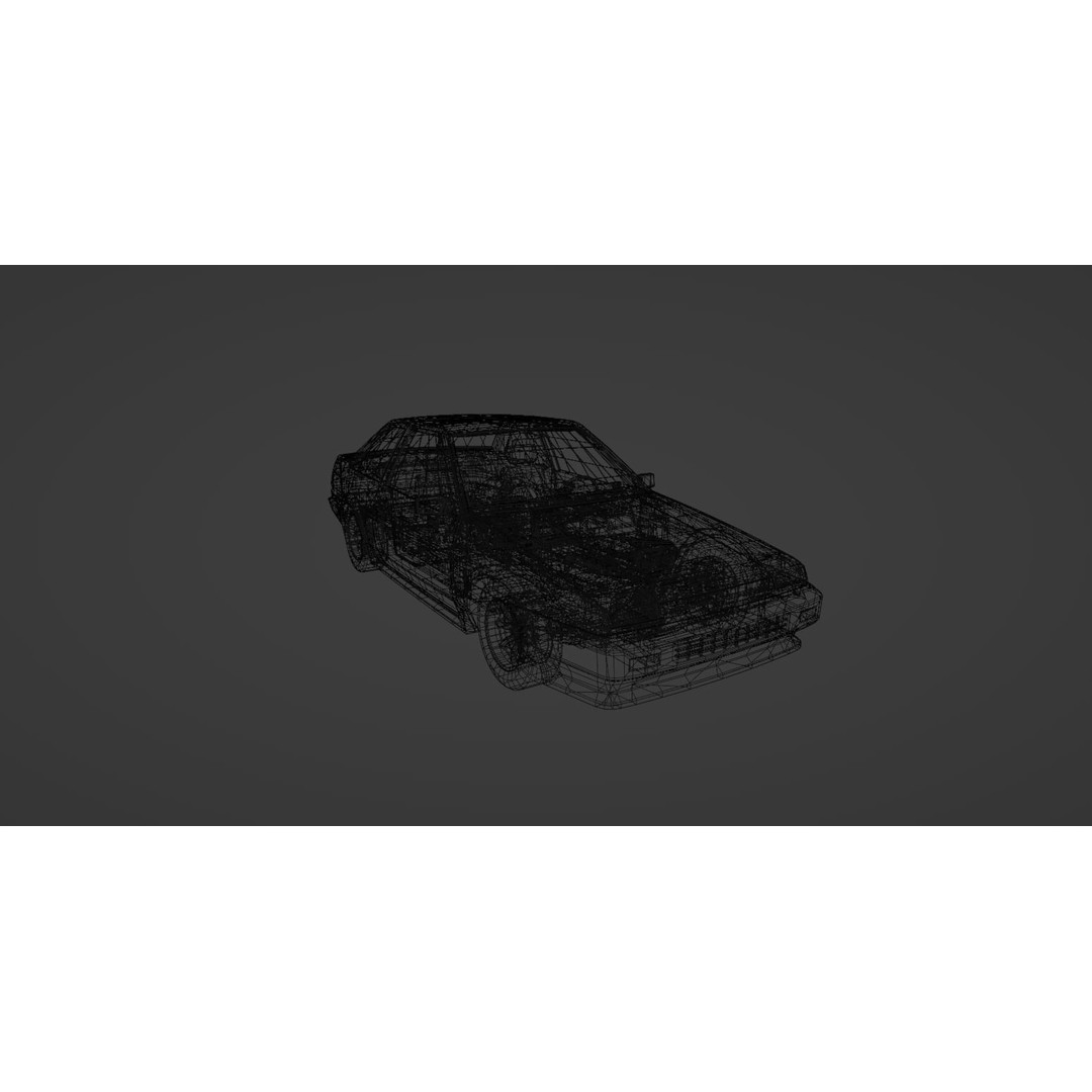 1980s Classic Car 3D Model – Low Poly Game-Ready Vehicle, FBX - View 8