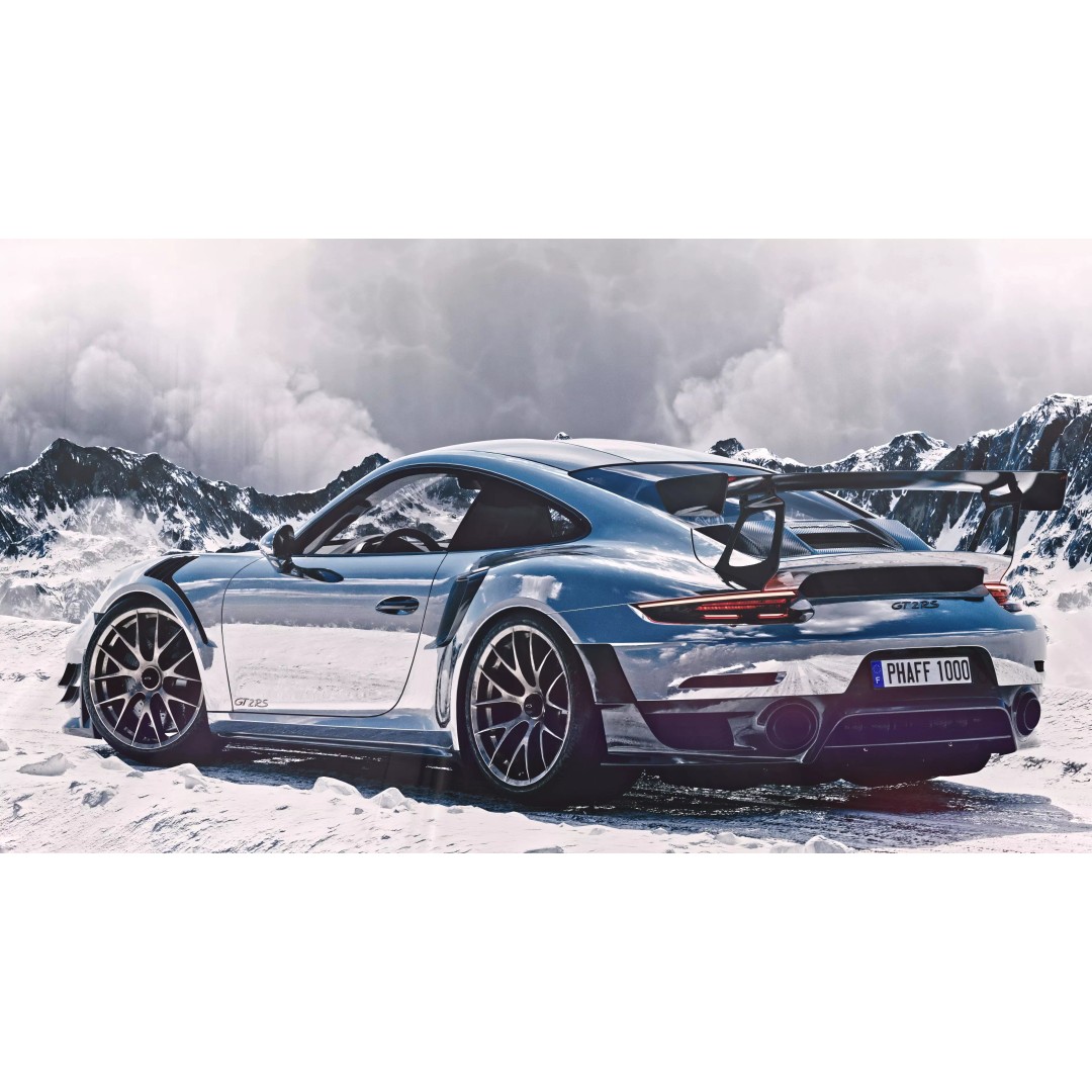 Porsche GT2 RS 3D Model – High Poly Racing Car, FBX, Game Ready - View 2